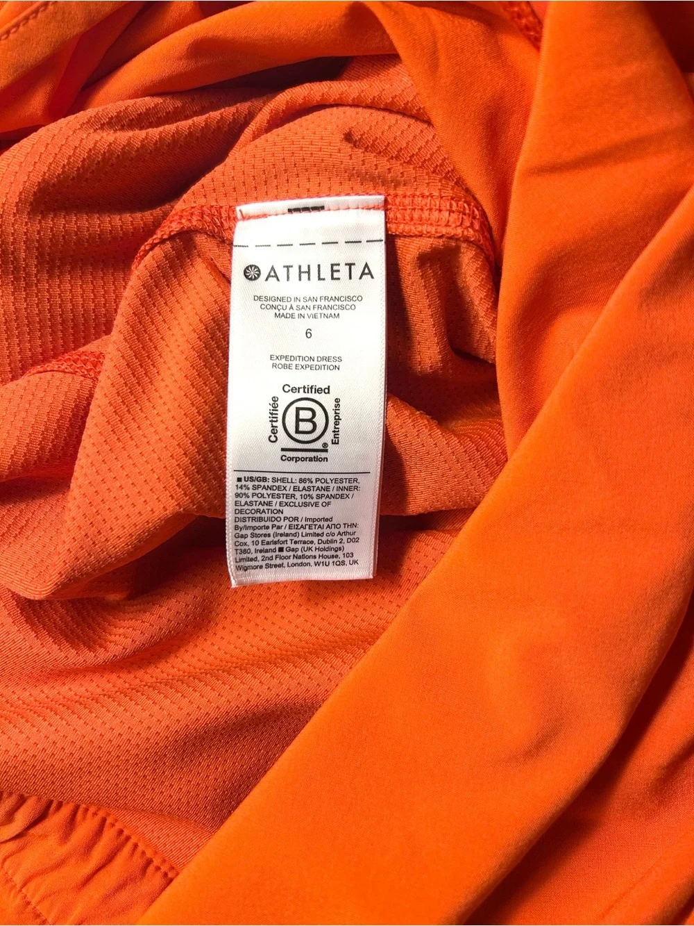 Athleta Match Point Active Tennis Dress w/ Built in Shorts Sz 6 - Picture 6 of 8